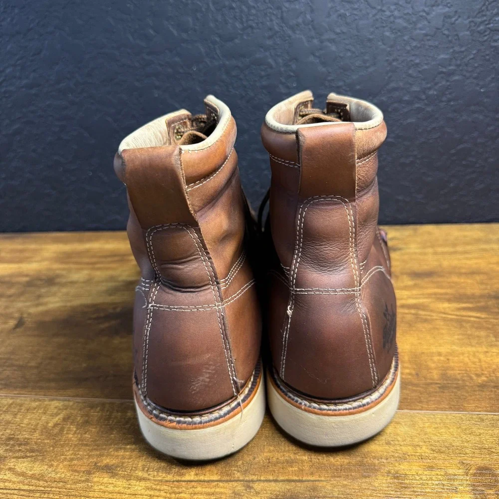 Thorogood American Heritage 814-4200 Brown Leather Moc Toe Work Boots Mens 11.5